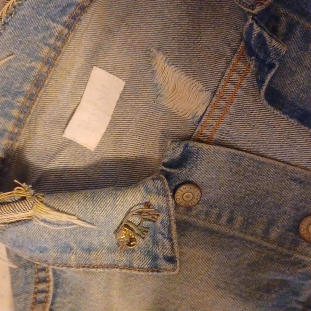 Boyish Jean's The Harvey denim jacket xs & BoyishxNina Klein tote - Picture 2 of 4